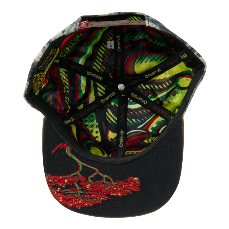 Bombearclat Marble Dye Black Snapback Hat