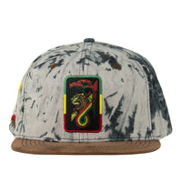 Bombearclat Marble Dye Black Snapback Hat