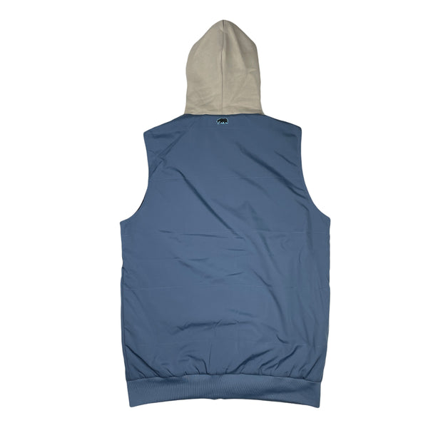 Bear Collection Blue Flannel Lined Hooded Vest