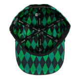 Kush Leaf Argyle Black Snapback Hat