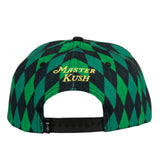 Kush Leaf Argyle Black Snapback Hat