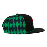 Kush Leaf Argyle Black Snapback Hat