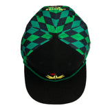 Kush Leaf Argyle Black Snapback Hat