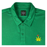 Kush Leaf Green Polo Shirt