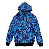 Vincent Gordon Seahorse Party Blackout Reversible Zip Up Hoodie