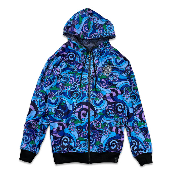 Vincent Gordon Seahorse Party Blackout Reversible Zip Up Hoodie