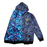 Vincent Gordon Seahorse Party Blackout Reversible Zip Up Hoodie