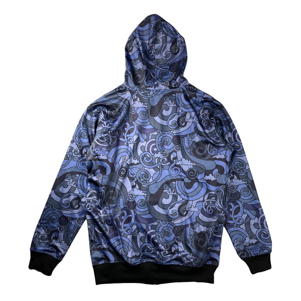 Vincent Gordon Seahorse Party Blackout Reversible Zip Up Hoodie