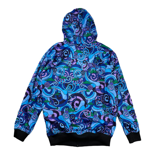 Vincent Gordon Seahorse Party Blackout Reversible Zip Up Hoodie