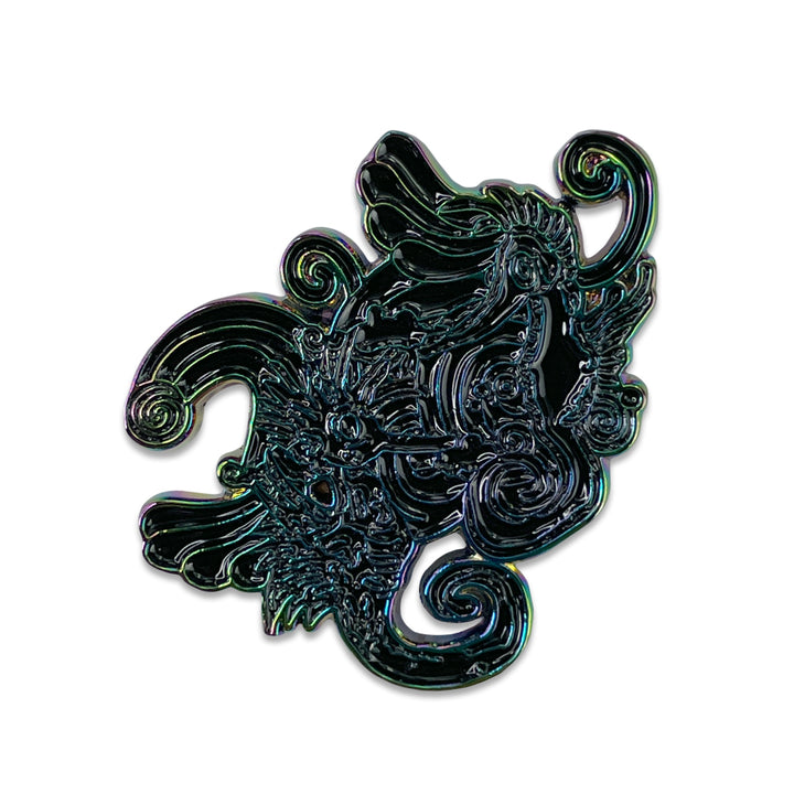 Pin de arcoíris con diseño de caballitos de mar de Vincent Gordon