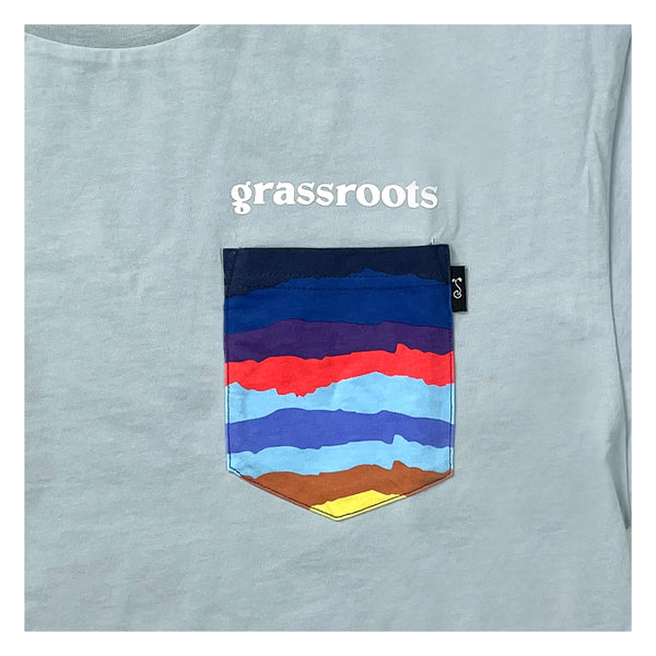Mile High Sunset Blue Pocket T Shirt