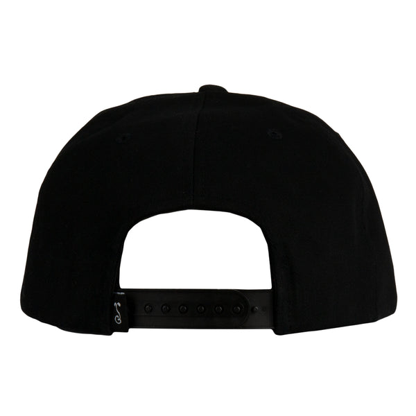 Bear Paw Removable Earflap Black Snapback Hat