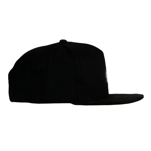Bear Paw Removable Earflap Black Snapback Hat