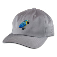 Blue Gold Macaw Gray Dad Hat