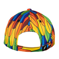 Scarlet Macaw Rainbow Feathers Dad Hat