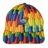 Scarlet Macaw Rainbow Feathers Dad Hat