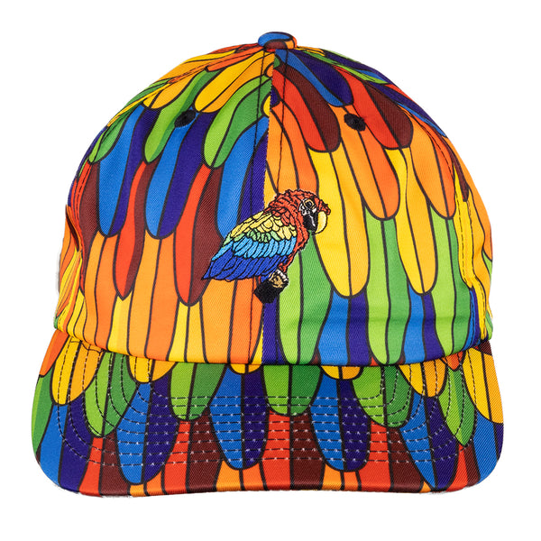 Scarlet Macaw Rainbow Feathers Dad Hat