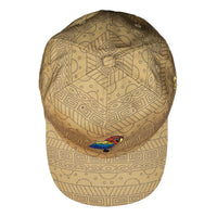 Scarlet Macaw Tan Pattern Dad Hat