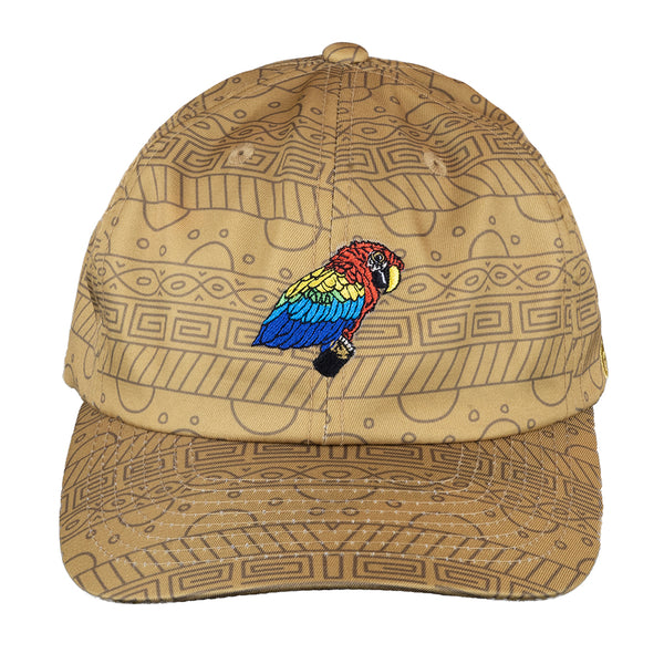 Scarlet Macaw Tan Pattern Dad Hat