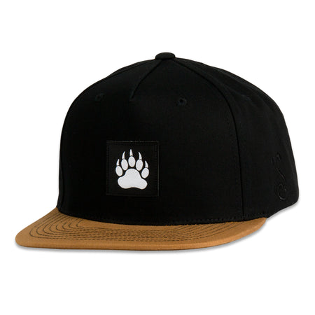 Bear Paw Black Kids Snapback Hat