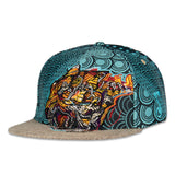 Android Jones Tiger Swallowtail V2 Woven Blue Snapback Hat