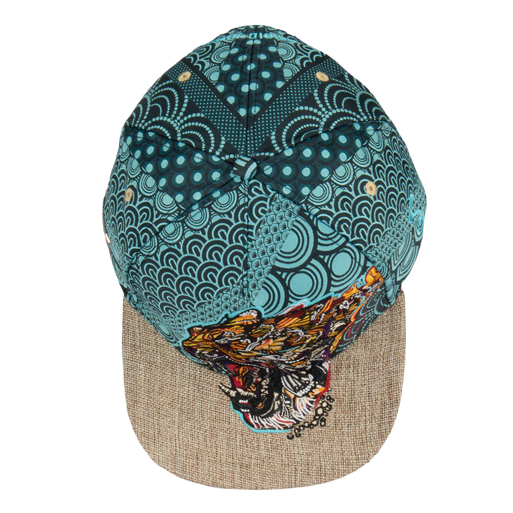 Android Jones Tiger Swallowtail V2 Woven Blue Snapback Hat