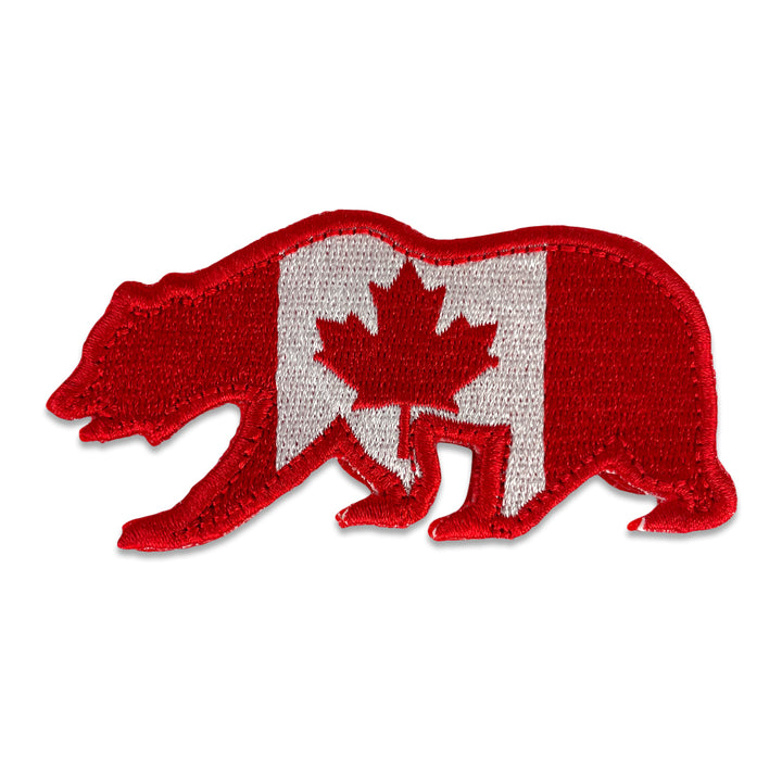 Parche de oso extraíble con la bandera de Canadá