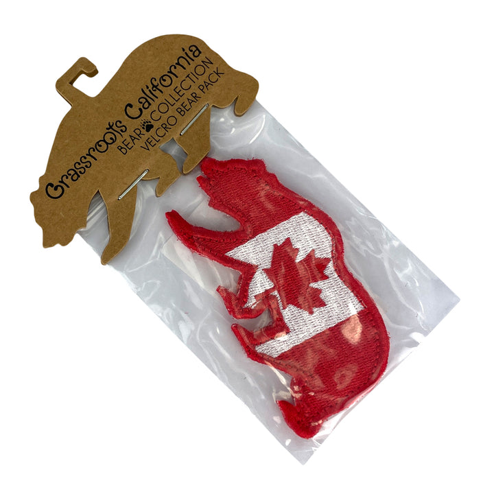 Parche de oso extraíble con la bandera de Canadá