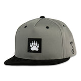 Bear Paw Gray Snapback Hat