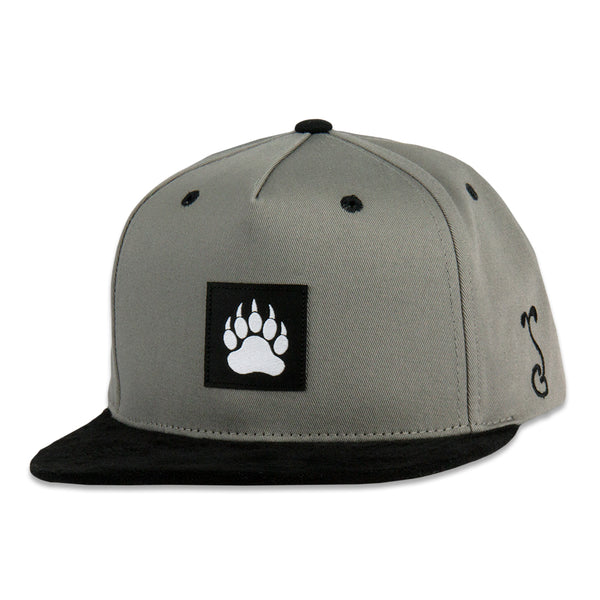 Bear Paw Gray Snapback Hat