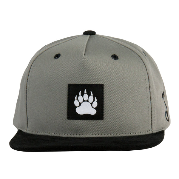 Bear Paw Gray Snapback Hat