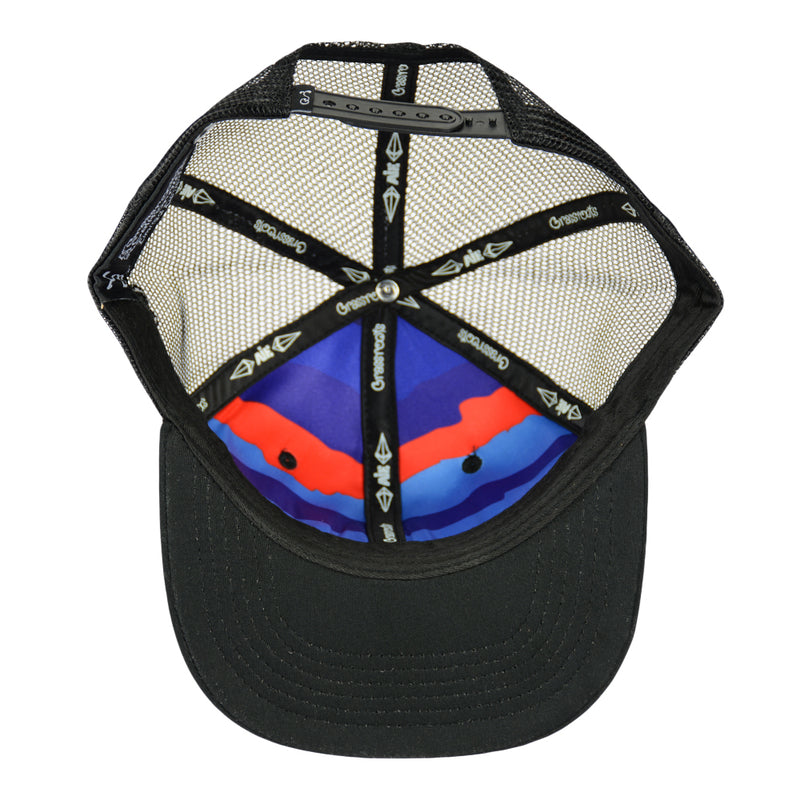 Mile High Sunset Dri-Bear Black Mesh Snapback Hat
