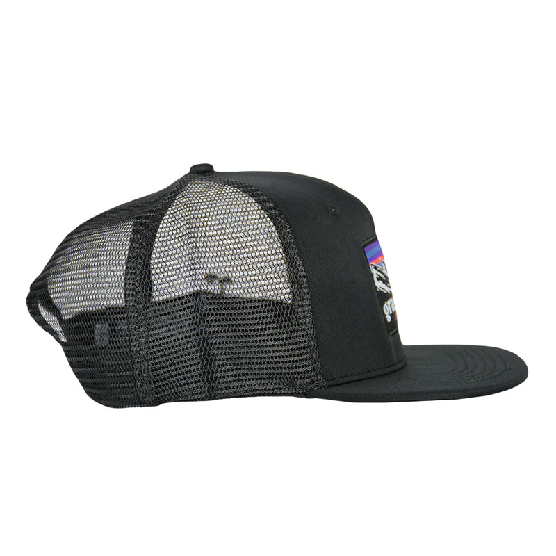 Mile High Sunset Dri-Bear Black Mesh Snapback Hat