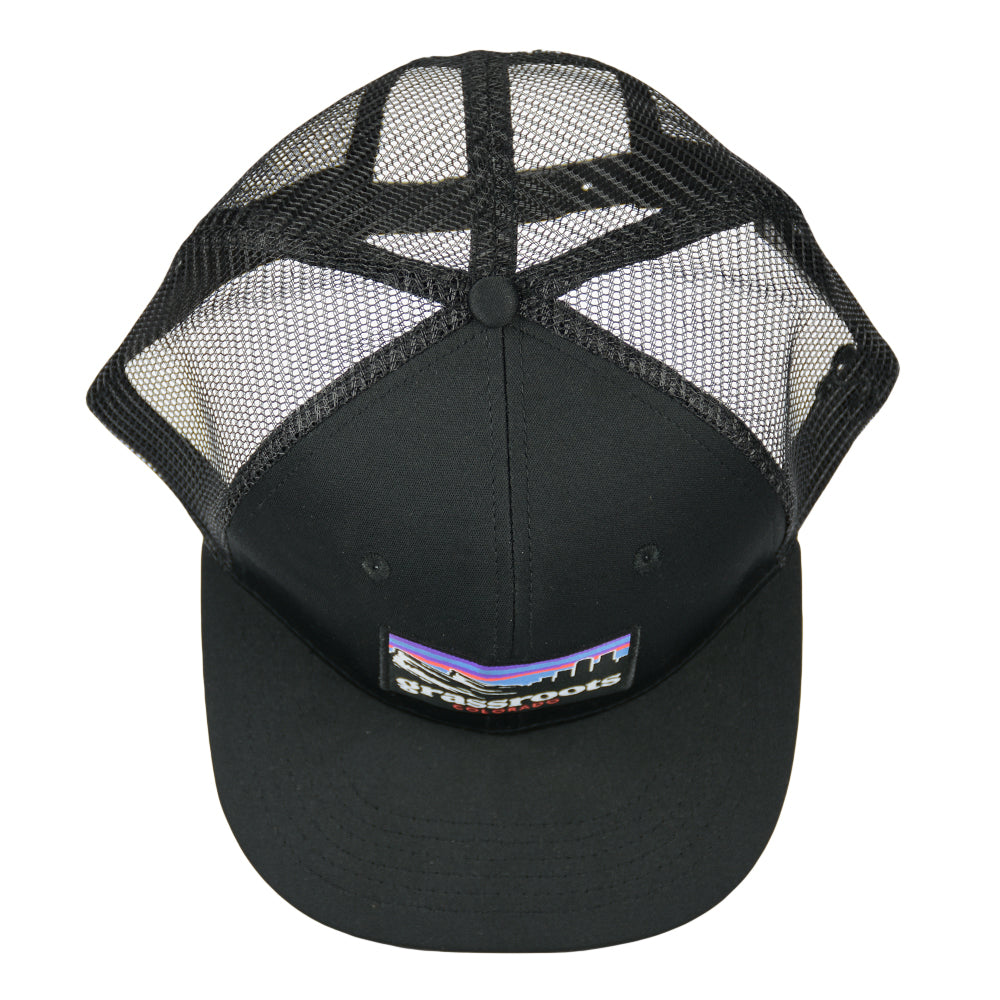 Mile High Sunset Dri-Bear Black Mesh Snapback Hat