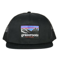 Mile High Sunset Dri-Bear Black Mesh Snapback Hat
