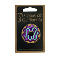 KGB Glass Purple Pearl Frosted Donut Pin