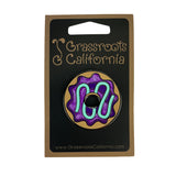 KGB Glass Purple Pearl Frosted Donut Pin