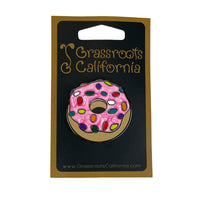 KGB Glass Pink Pearl Sprinkle Donut Pin