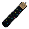 KGB Glass Black Sprinkle Donut Socks