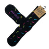 KGB Glass Black Sprinkle Donut Socks