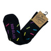 KGB Glass Black Sprinkle Donut Socks