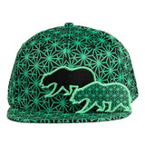 Removable Bear Geo Triangles Seafoam Snapback Hat
