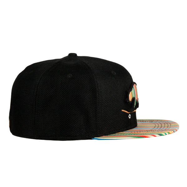 Removable Bear Skateboard Deck Black Fitted Hat