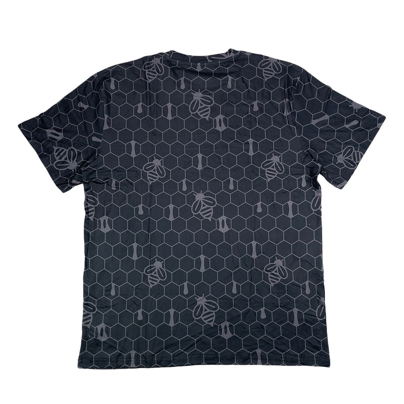 Honey Bear Black Honeycomb T Shirt