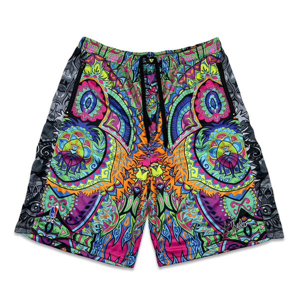 Amanda Vela Bear V2 Blue Mesh Shorts