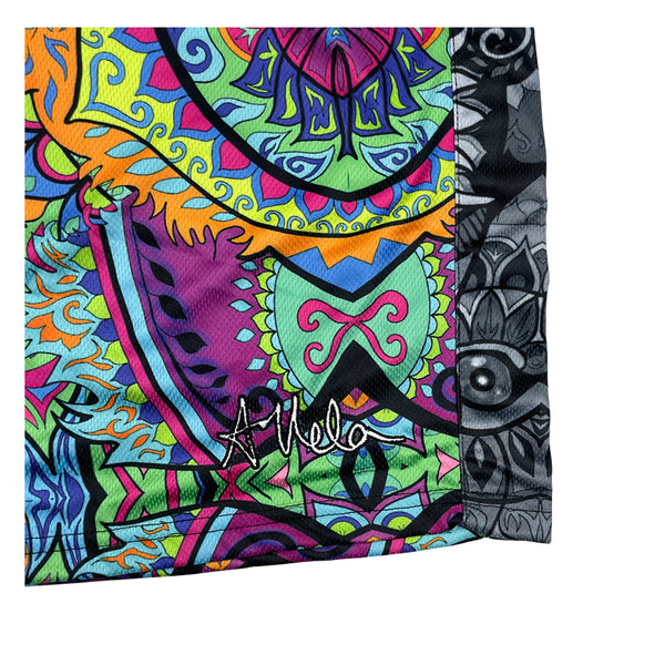 Amanda Vela Bear V2 Blue Mesh Shorts