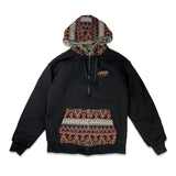 Removable Bear Copper Plateau Black Zip Up Hoodie