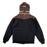 Removable Bear Copper Plateau Black Zip Up Hoodie