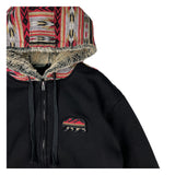 Removable Bear Redstone Black Zip Up Hoodie