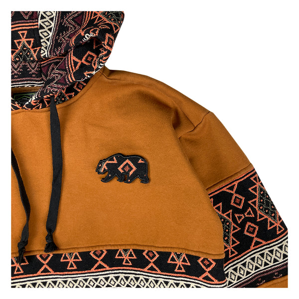 Removable Bear Copper Plateau Tall Pullover Hoodie